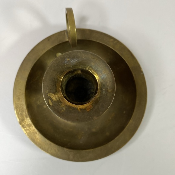 Vintage Brass Chamberstick Candle Holder - Picture 5 of 12